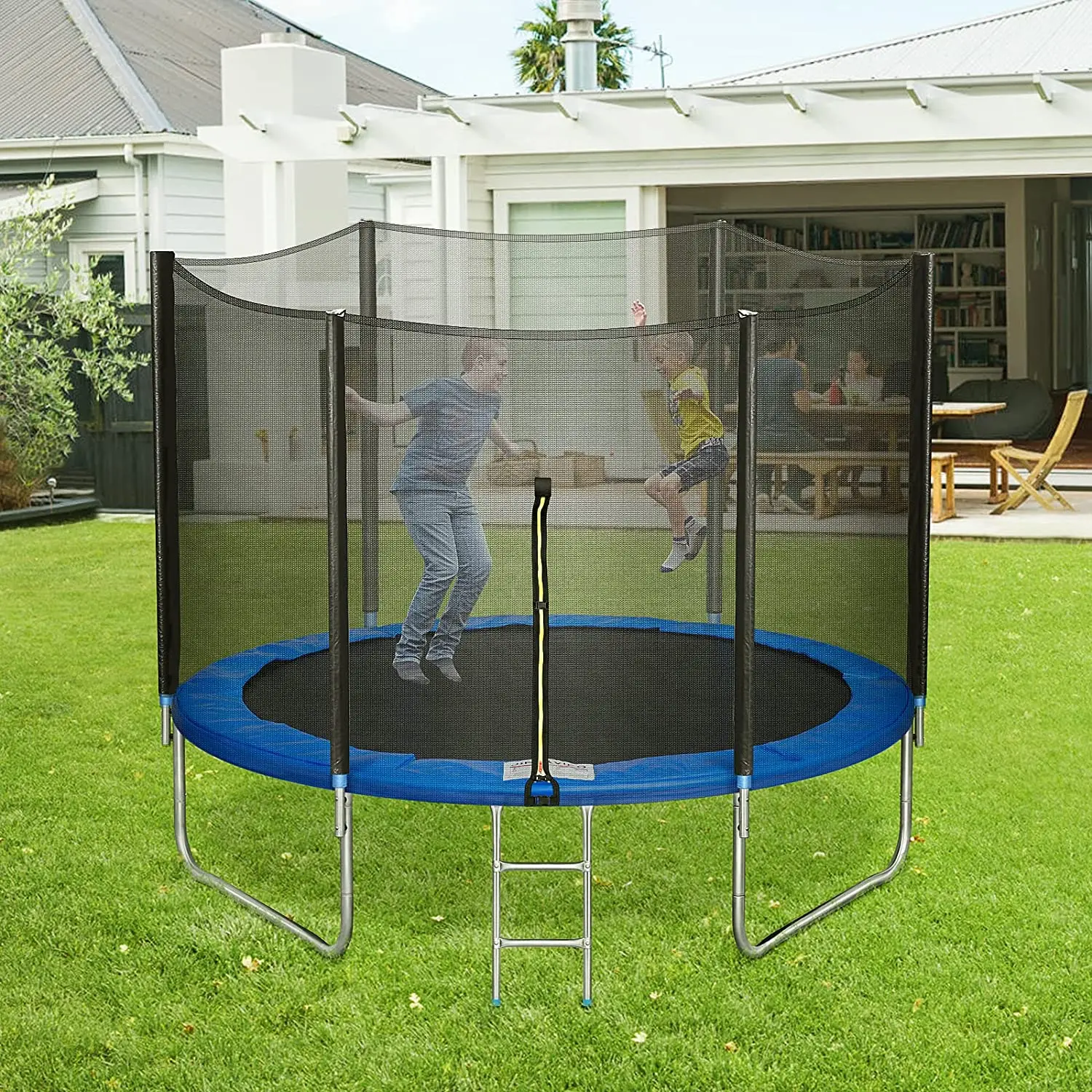 Outdoor 8FT 14FT Trampoline Basketball Hoop with Safety Net OEM