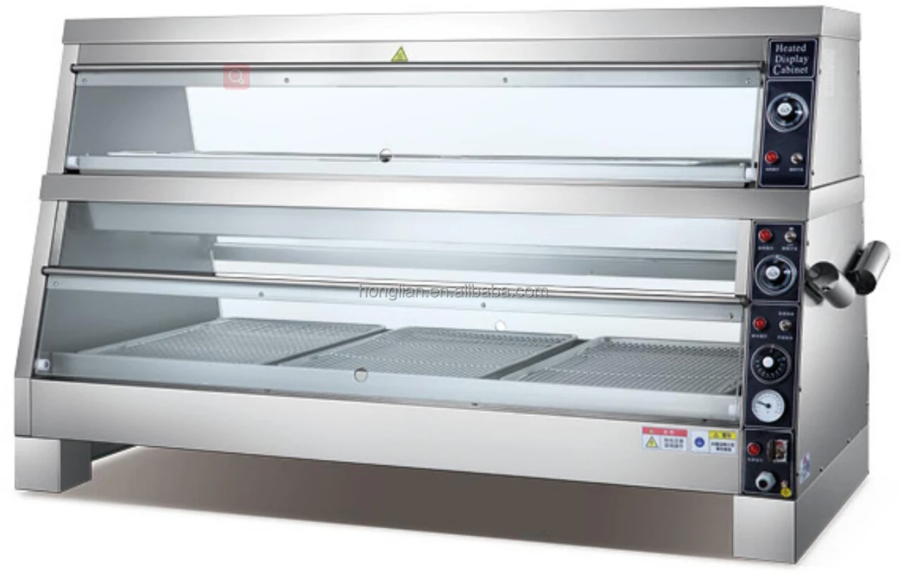 Food Warming Showcase /kfc Food Display Warmer / Fried Chicken Warmer Buy Electric Glass Food