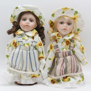 2023 new antique porcelain china dolls handmade cute 8 inches beautiful  girl ceramic porcelain dolls| Alibaba.com