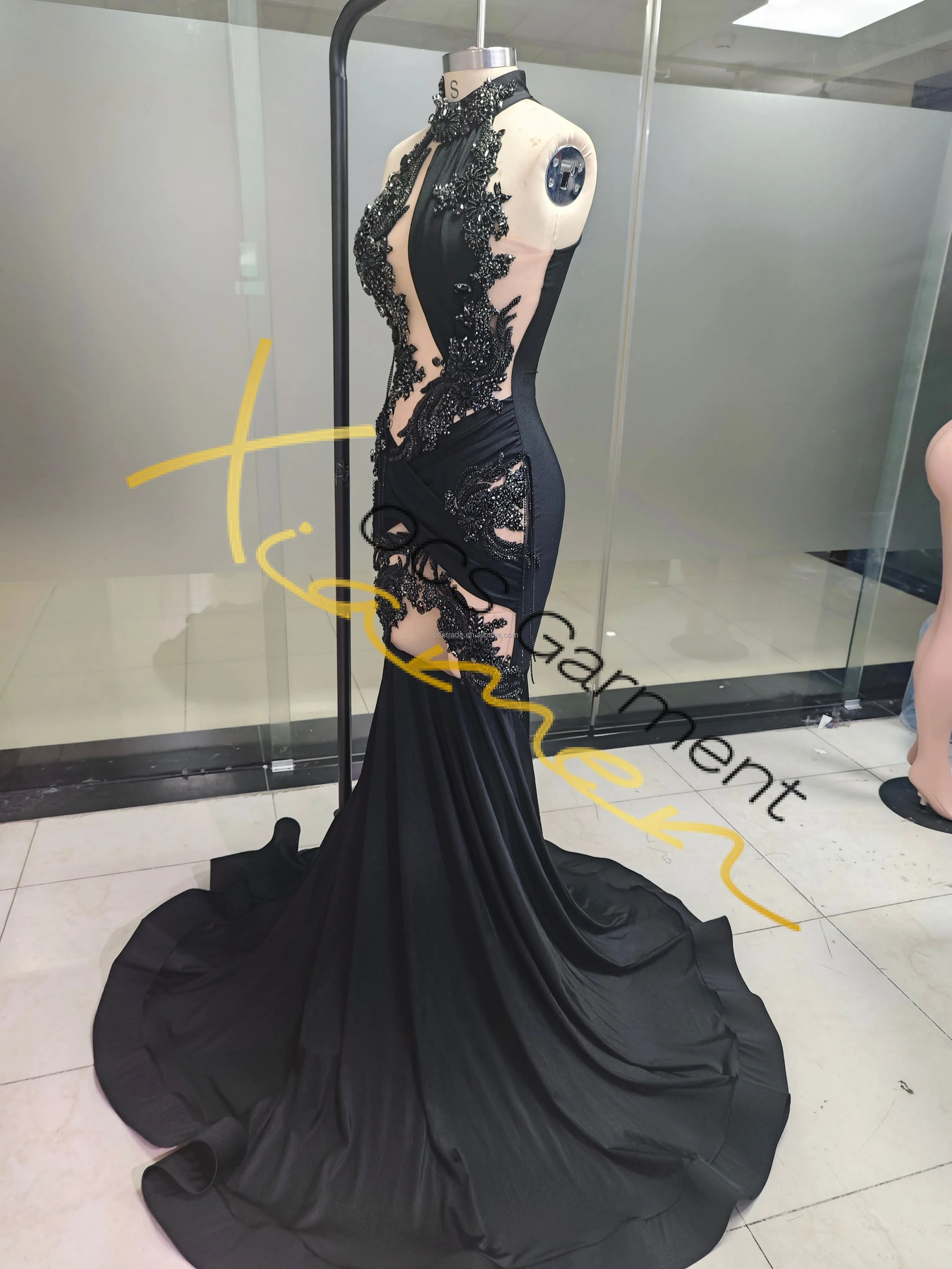 rhinestone birthday dresses for women HBLL Sexy Black Rhinestone Dress Set Womens Long... From Xinchuang01, Rs.3,670.38
