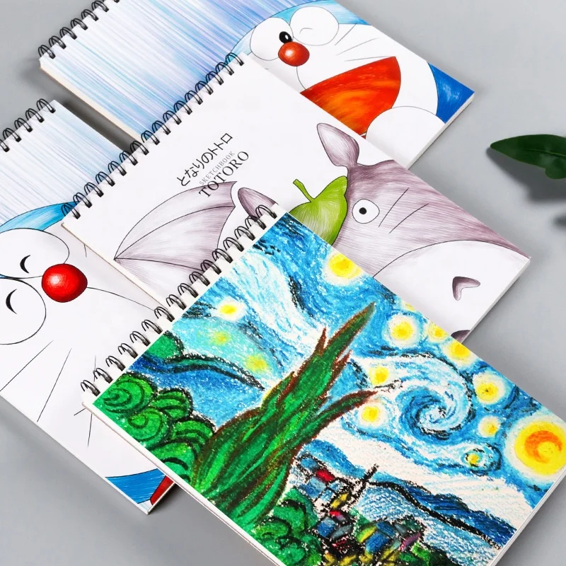 China Supplier Cheap Fancy Stationery Excellent Quality Customized Cartoon Print White Paper Plain Notebooks For Students
