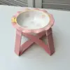 Pink bowls stand
