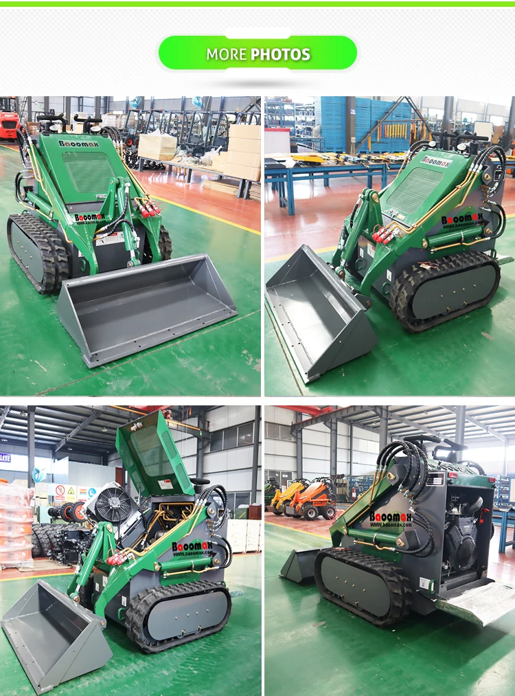 High Grade China Baoomax Brand price hysoon hy380 New mini track Crawler Tracked Skid Steer Loader with auger bit