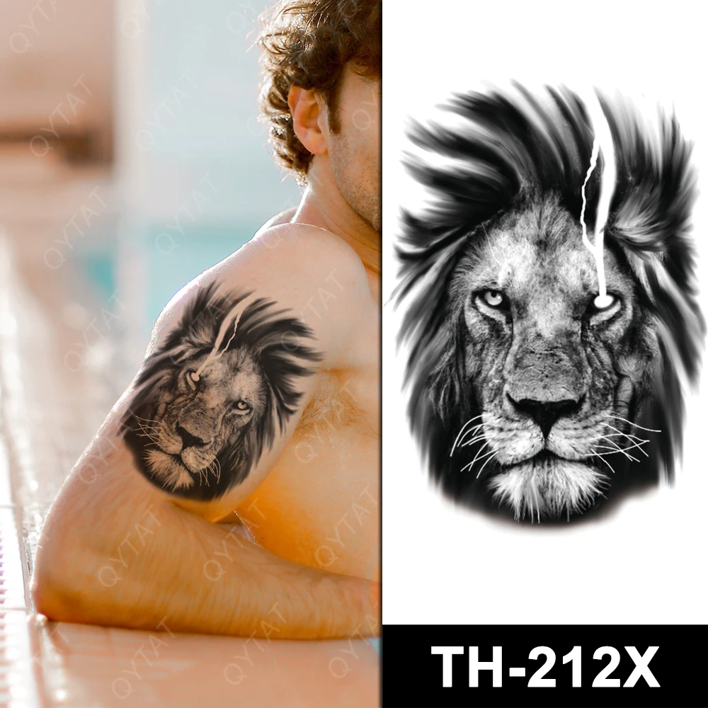 Amazon.com : 30 Sheets Large Lion Temporary Tattoos for Men Women Realistic  Lion Temporary Tattoo Stickers for Adults 3D Fake Wolves Spider Scorpion  Animals Tatoos : Beauty & Personal Care