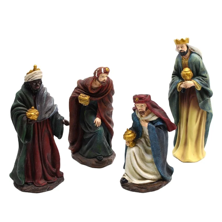 Figurine De La Nativité Scène De La Nativité Statue Ensemble Religieux Chrétien Sculpture Maison