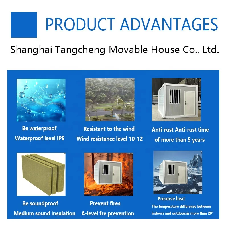 20 40 Foot Detachable Prefabricated Office Container Homes Movable Prefab Container Flat Pack House with Easy Installation