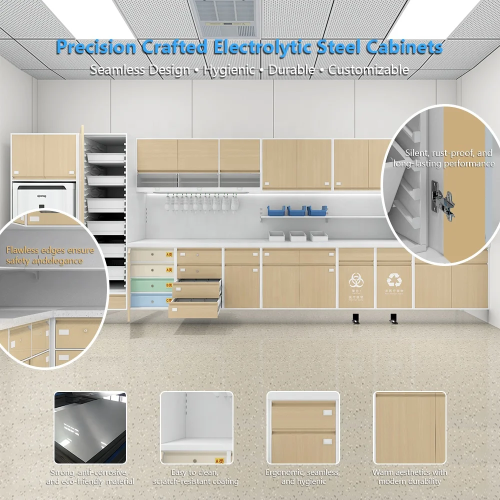 Clinical Cooling Stainless Steel Storage Cabinet 810mm Temperature Control Zone Lock Mechanism for Hospital Vaccine Cold Storage 2