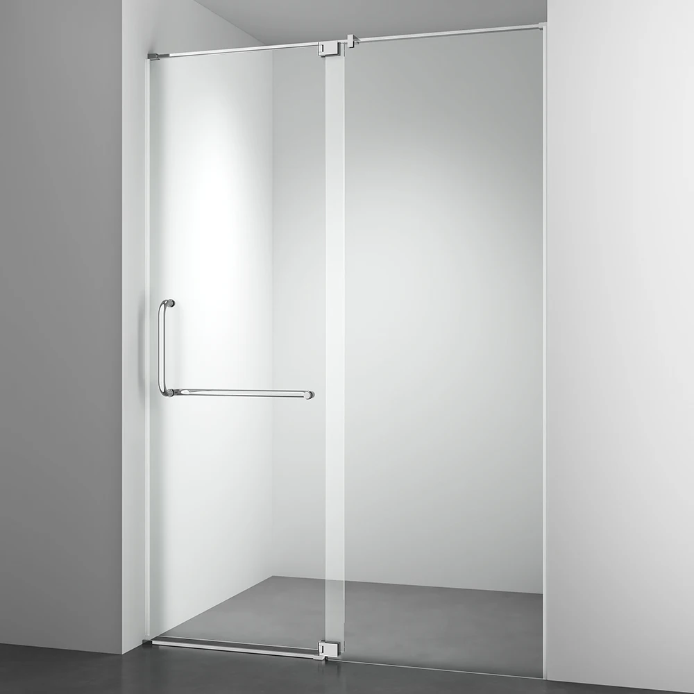 Small Size Frame Direct Hinged Single Door Shower Cubicle Bathroom Tempered Clear Glass Screen Shower Cabin Enclosure