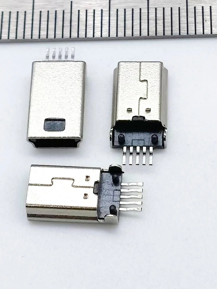 HOYATO Usb Connector Micro 5 Pin Dip Usb Connector Female Part B Type Miniature Usb Socket for Cell Phone Charging Pin Connector