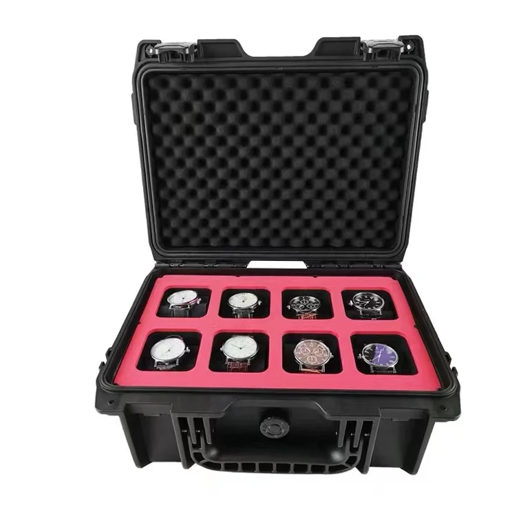 Valigetta Porta Orologi Rigida in Plastica ABS Impermeabile con Schiuma  EVA, Custodia per Orologi Tipo Pelican