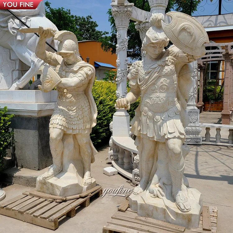 THE ANCIENT HOME - Virgil Statue for Garden White Cast Marble 79 cm / 31.1  inch Indoor and Outdoor