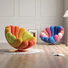 Living Room Furniture Modern Leisure Sofa Chair Italian Style Recliner Leisure Colorful Hotel Sofa Chair