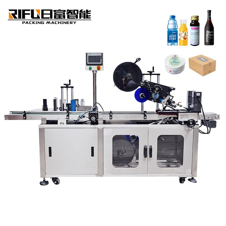 Multifunctional Square Bottle Label Applicator Double Sided Flat Bottle Label Machine