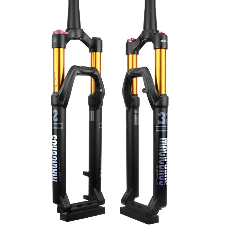 Good Air Suspension Adjustable Damping Straight Tapered MTB Suspension  MTB Fork 29 with UV Colorful Mark