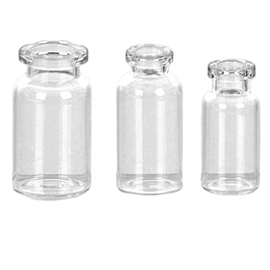 High end glass hplc sample rubber bottle custom color liquid vials injection bottle vial