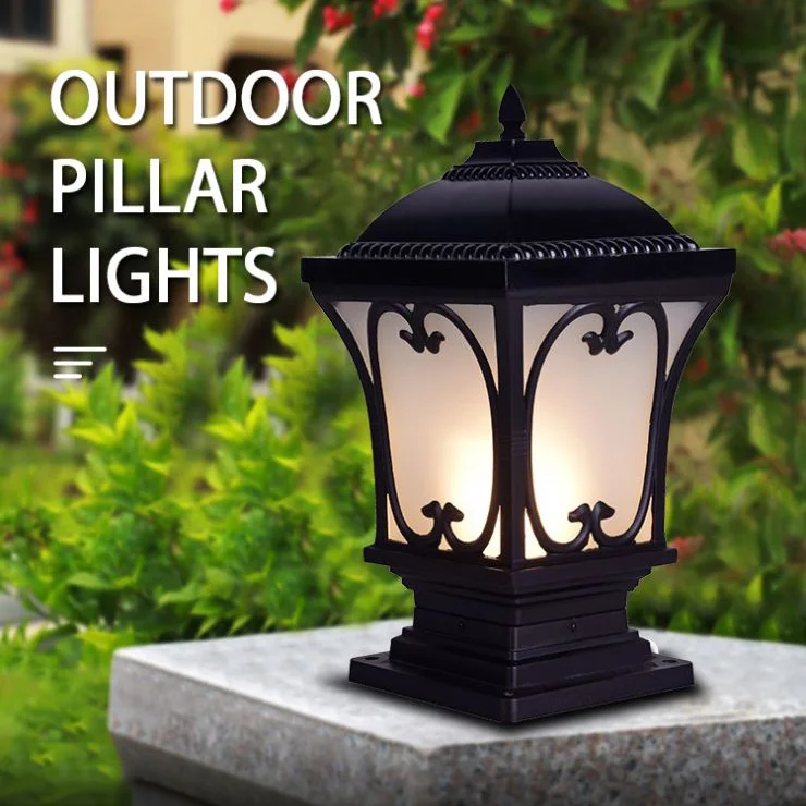 Aluminium Ip65 Waterproof Outdoor Pillar Lamp Gate Garden Column Fence Post Pillar Lights Buy