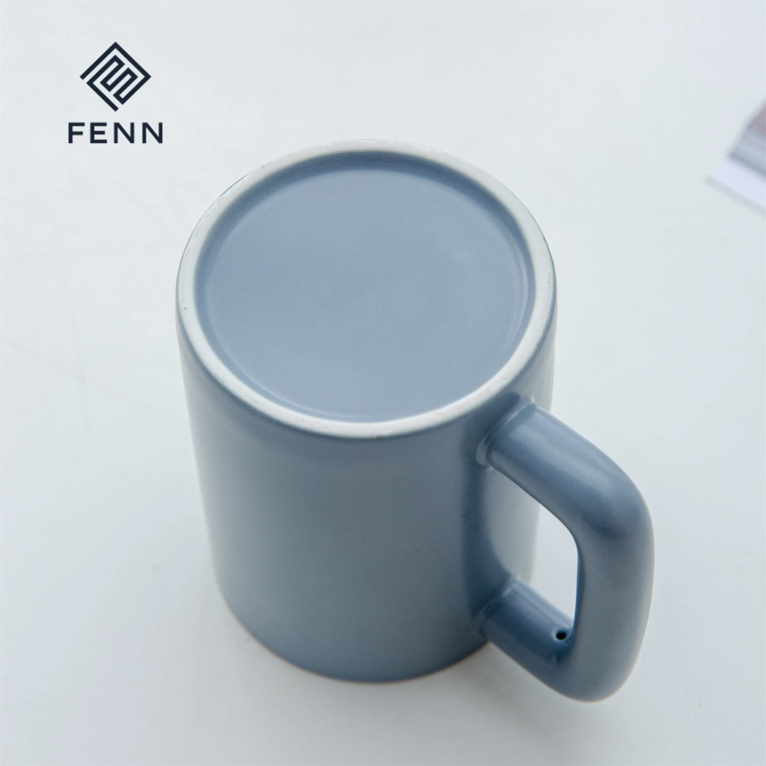 product fenn modern straight shape ceramic large capacity coffee tea mug thick handle custom matte pure color nordic mug gifts set-62