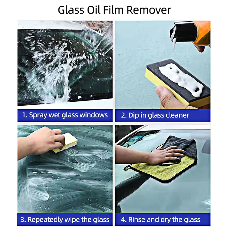 RXIRUCGD Glass Oil Film Remover - Car Glass Oil Film Stain Removal Cleaner,  Water Stain Remover For Car Glass Oil Film Cleaner, Oil Film Remover for