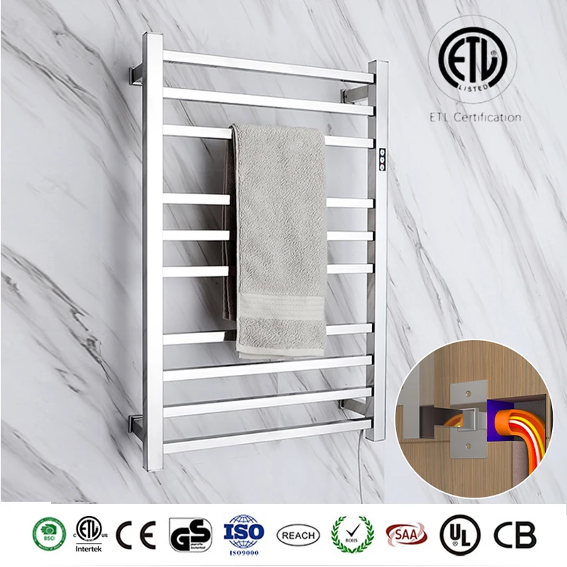 Bathroom Towel Drying Rack Electric Heated Towel Rail Towel Warmer