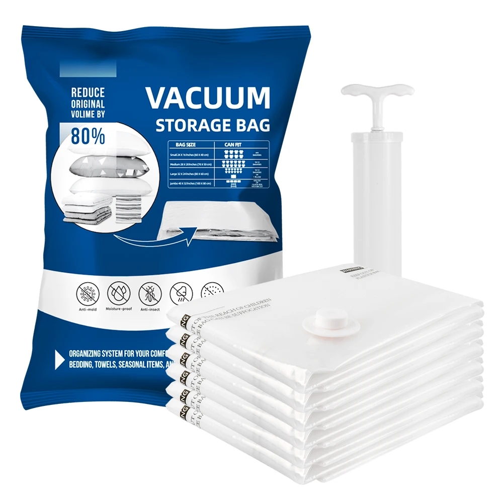 Высокое качество Компактный застегивающийся вакуумный сумки, сумка для хранения вещей для одежды