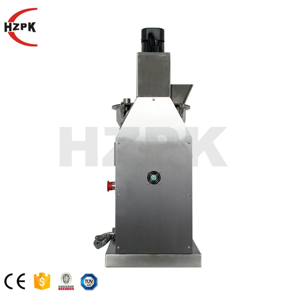 HZPK Small Semi Automatic Table Top Dry Sachet Milk Cosmetic Chemical Powder Weighing Dosing Filling and Bottle Packing Machine