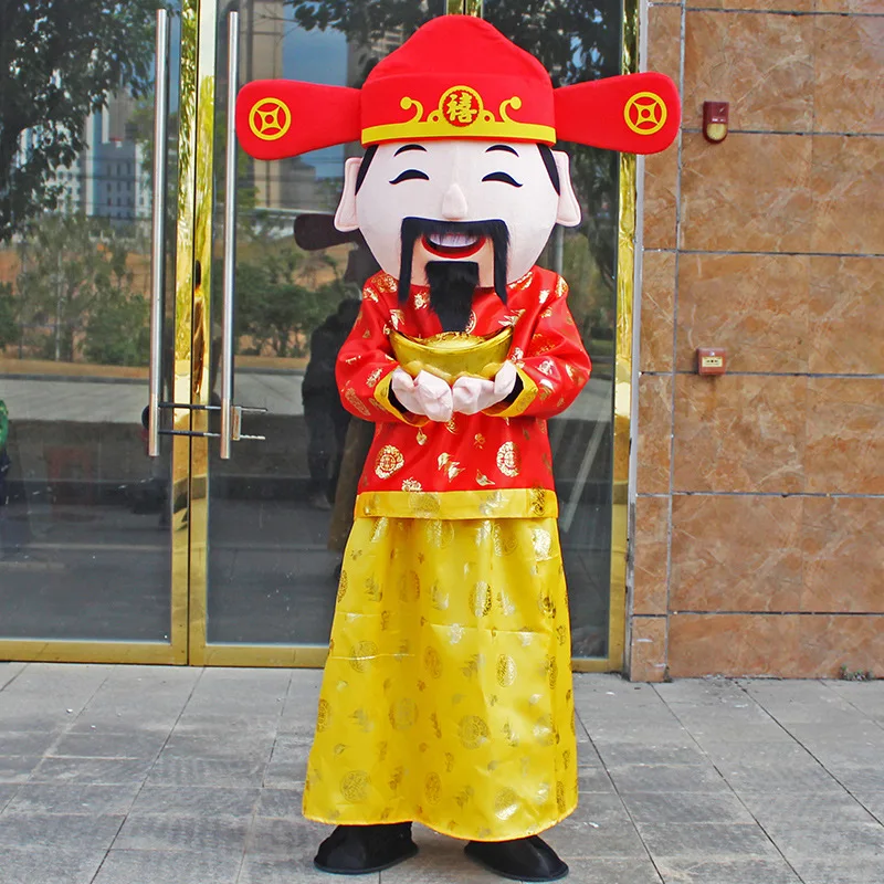 Professional Custom  2024 Chinese New Year God of Fortune Mascot Costume for Dragon Year