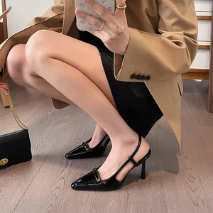 2026 Spring Summer New Fairy-Style Fashionable Versatile Comfortable Rubber French-Style Toe High-Heeled Women's Sandals