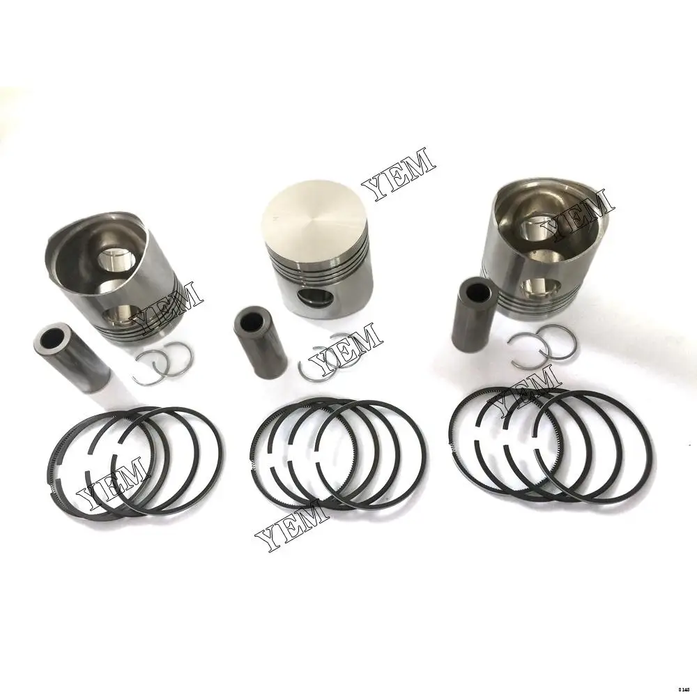 3D84 Pistons Set With Cylinder Piston Rings for Yanmar