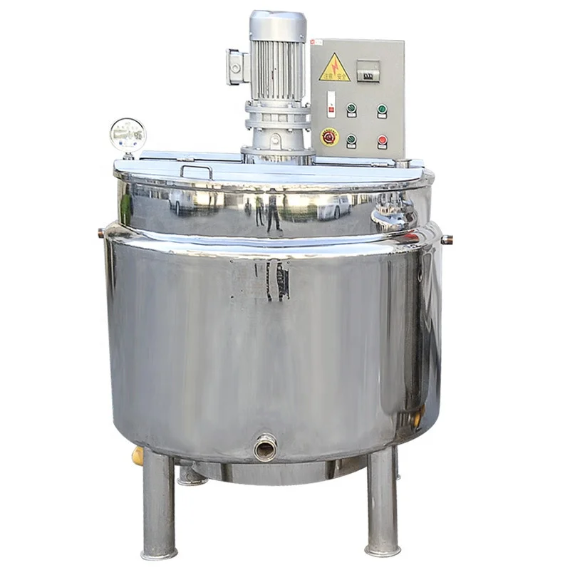 Fruit Juice Beverage Blending Machine  Double Jacket Mixing Tank Sauce Jam Ketchup Industrial Electric Heating Mixing Tanks