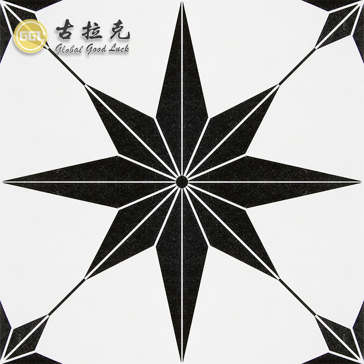 Square Flower Pattern Porcelain Porcelain Mosaic Tile