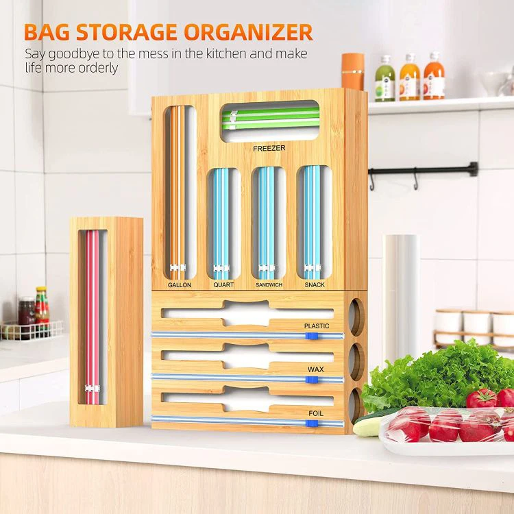 Durable Versatility Ziplock Bag Storage Organizer For Kitchen Plastic