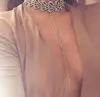 flower choker silver