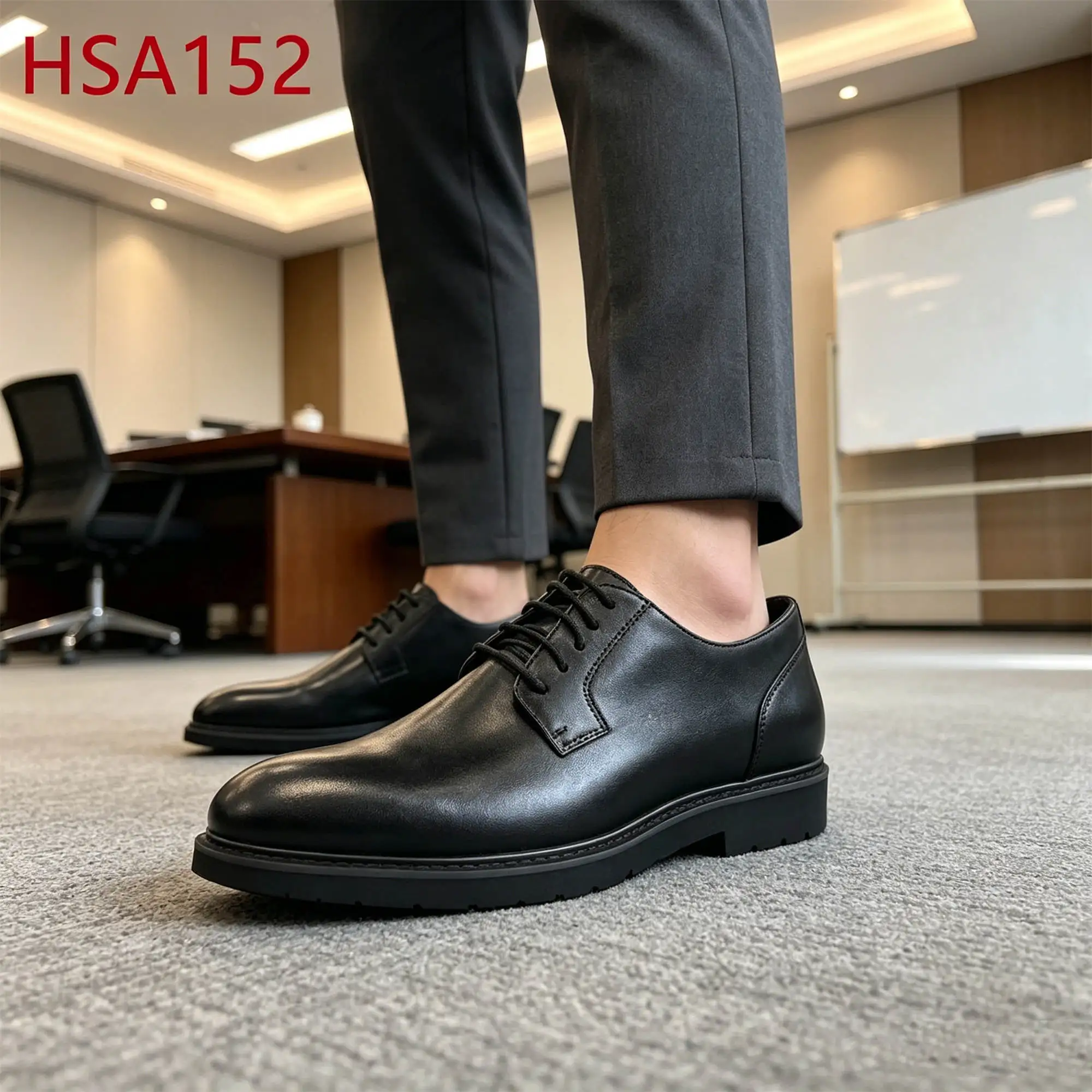 ZYF,Workplace Commuting Full Grain Leather Anti-odor Men Dress Shoes Wear Well Rubber/oxford Outsole Business Shoes HSA152
