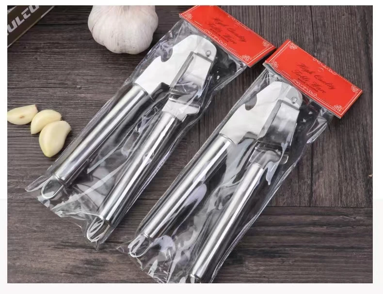 Garlic Press Crusher Mincer Kitchen Stainless Steel Garlic Smasher Squeezer Manual Press aperçu 4