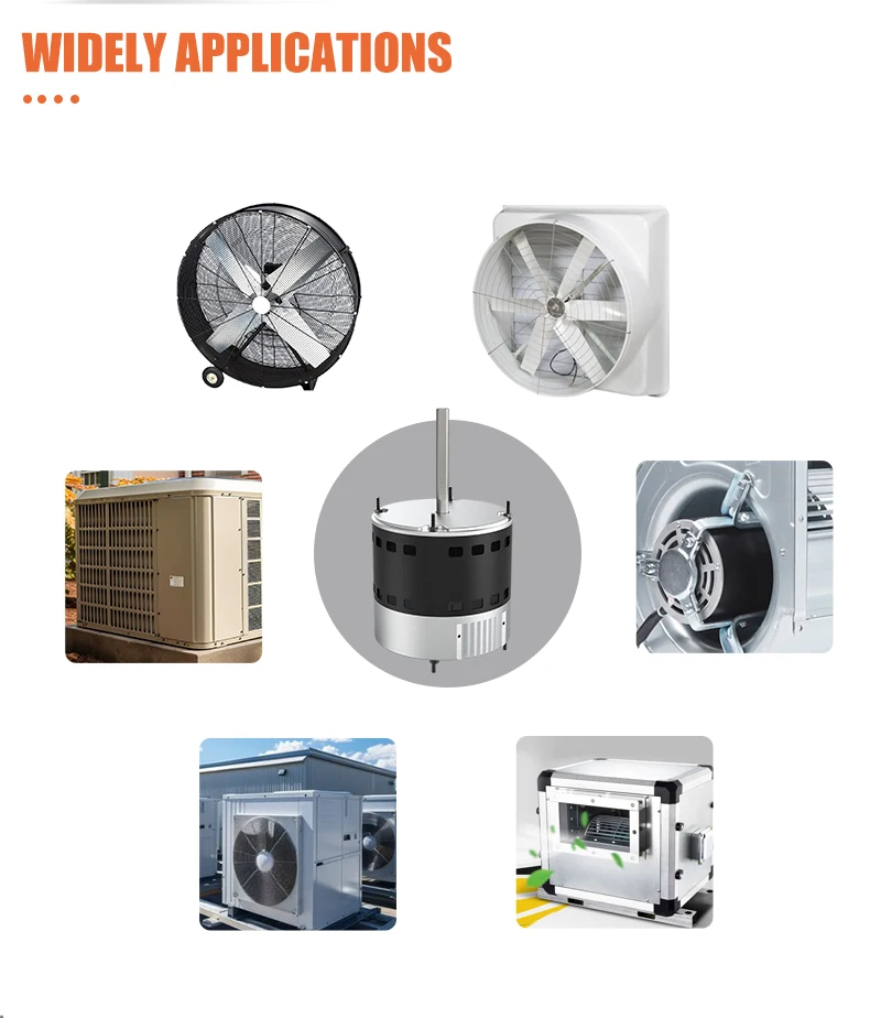 1/2-1HP 120/240V 1075RPM 1/2"Shaft ECM Variable Brushless Industrial Fan Furnace Blower Fan HVAC Condenser DC Brushless Motor details