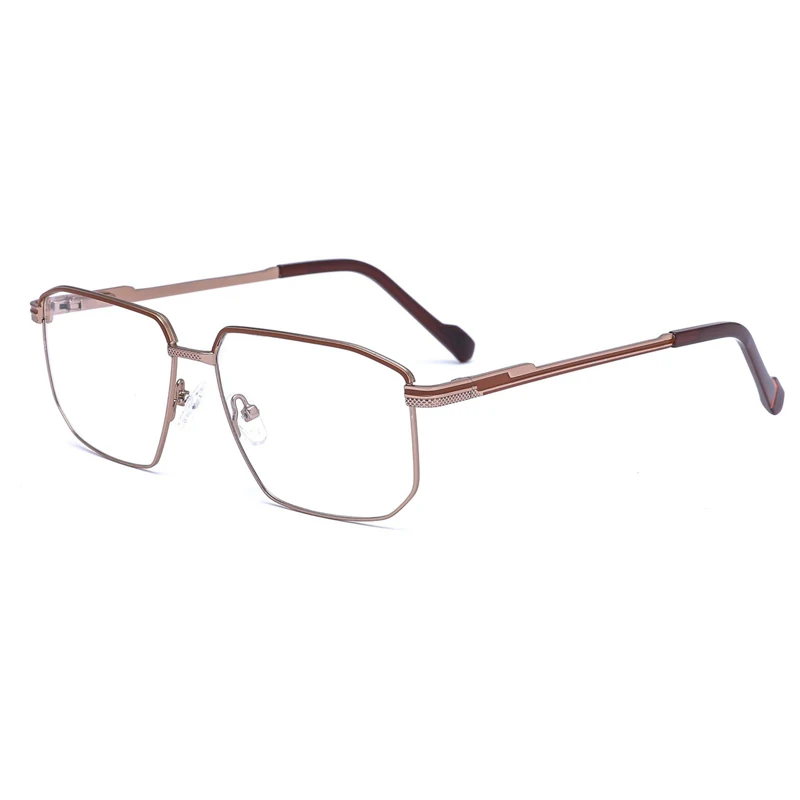 WHEF-CH8808 New Arrival Men Classic Retro Metal Eyeglasses Frames for All Face Eyewear Spectacles with Spring Tip Temple