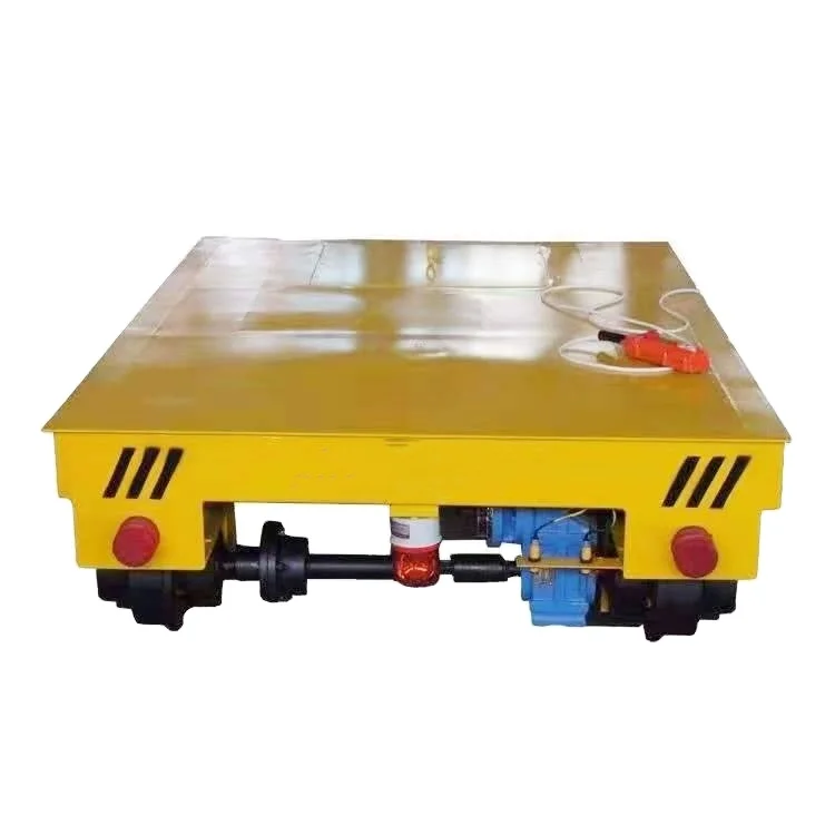 Industrial Workshop Use Motorized Rail Carts Transfer Trolley Material ...