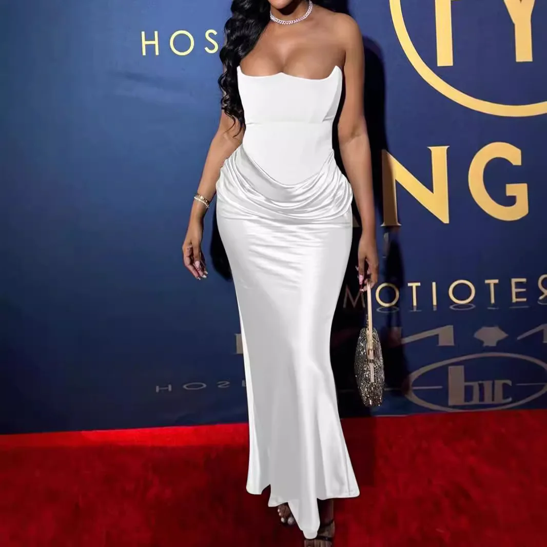 Alibaba.com: New Chic Velvet Corset Evening Dress, Long Bodycon Party Gown,  White Robe De Soire De Luxe : Source elegant women's formal wear with  global suppliers and OEM options available
