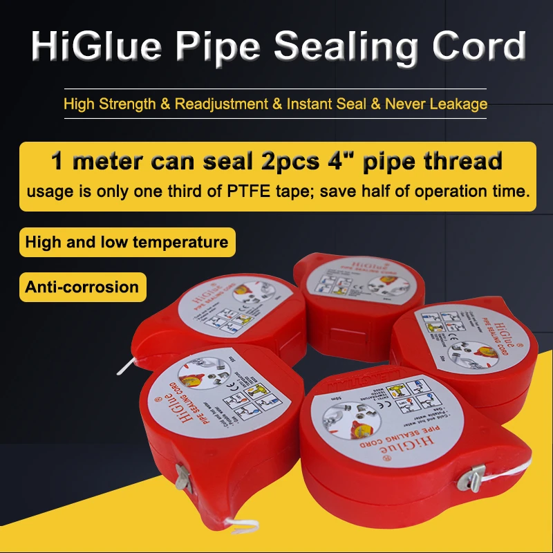 PTFE tape and sealant for Plumbing and hardware raw tape sealing string Waterproof sealing 55 Pipe Sealing Cord