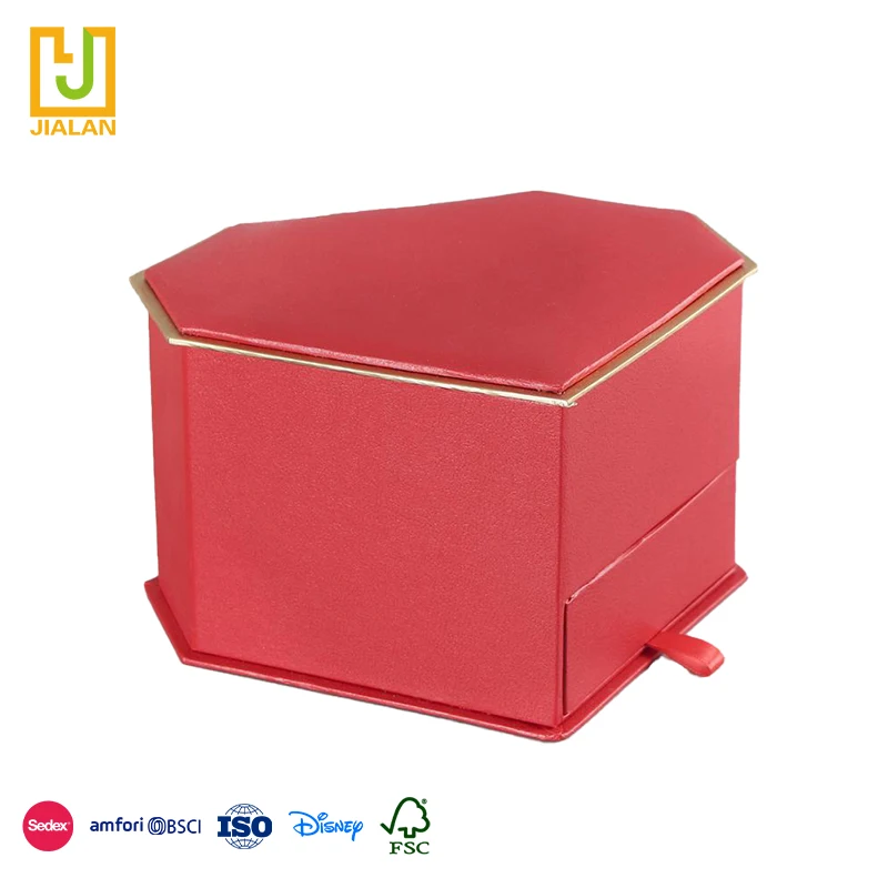 Wholesale Custom Luxury Cardboard Box Heptagonal Storage Case Lipstick Flower Packaging Gifts Box