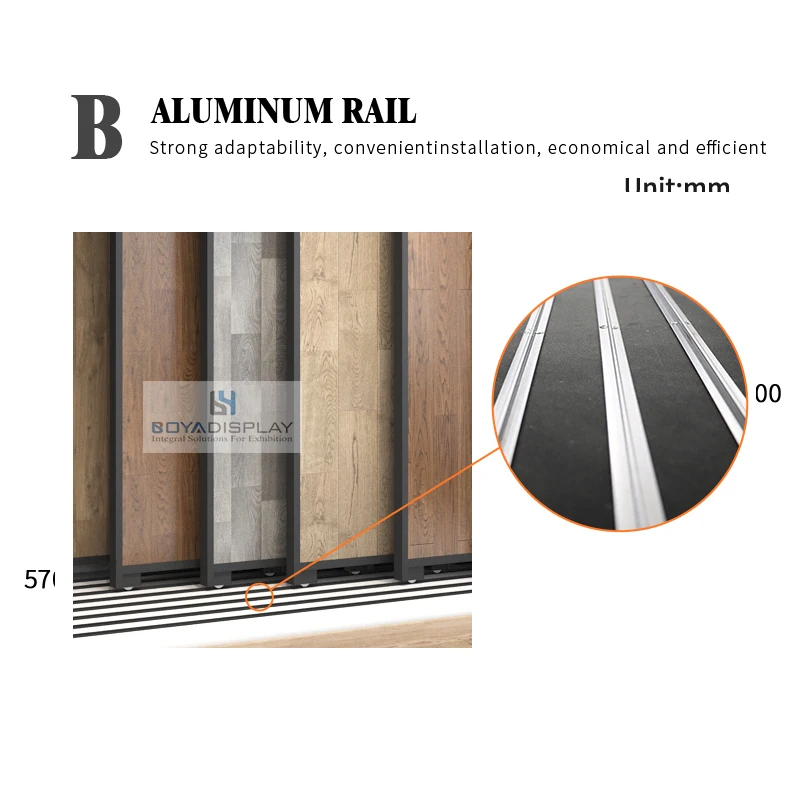 Factory Custom Wood Flooring Display Stand Parquet Hardwood Quartz Rack Flat Push Slab Marble Ceramic Tile Sliding Display Stand