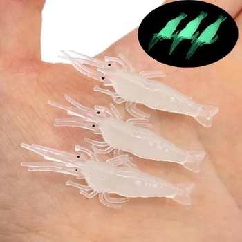 Cheery 4cm 1g Silicone Artificial Soft Shrimp Lure for Bass-Top/Mid/Bottom Baits Hookless for Stream Lake & Ocean Fishing – Soft Lure – view 5