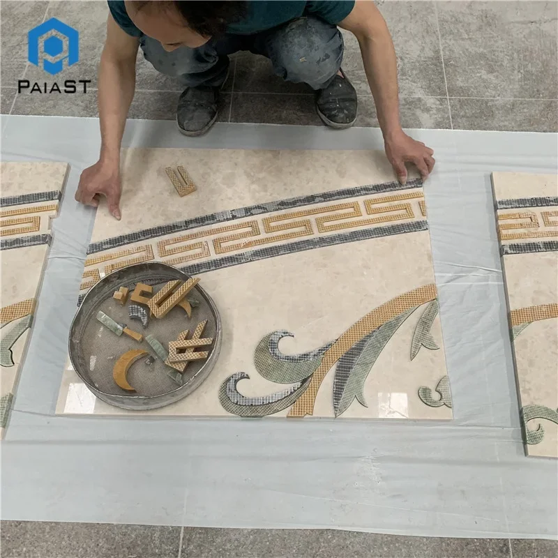 product simple beautiful customize waterjet tiles floor medallion flower tile patterns pattern marble-4