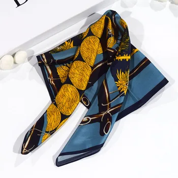 Hot Sale Wholesale Custom 53*53cm Women's Scarf Gift Small Square Silk Hair Scarves