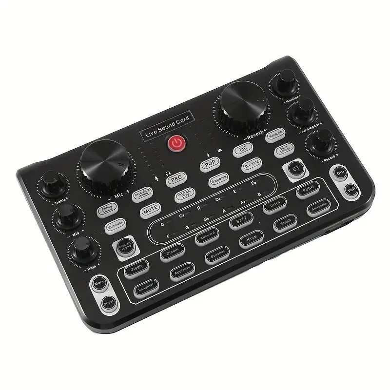 Carte Son HD V9SJ Table De Mixage DJ - Mélangeur Audio Externe Pour Enregistrement, Diffusion, KTV, Jeu, Musique Et Chant