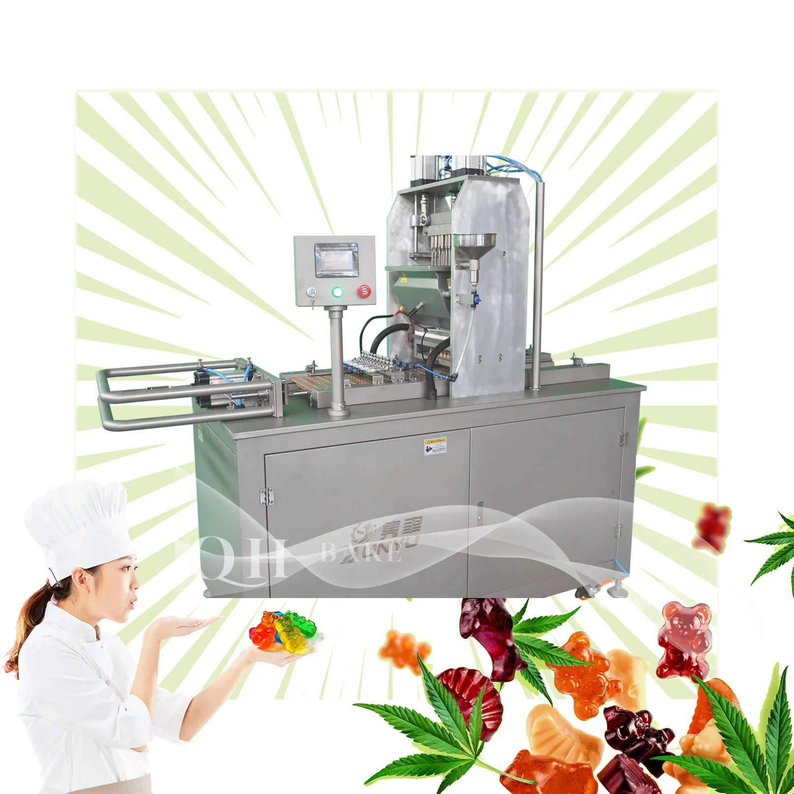 80kg Automatic Gummy Candy Continuous Cooker Candy Machine Gummy Buy