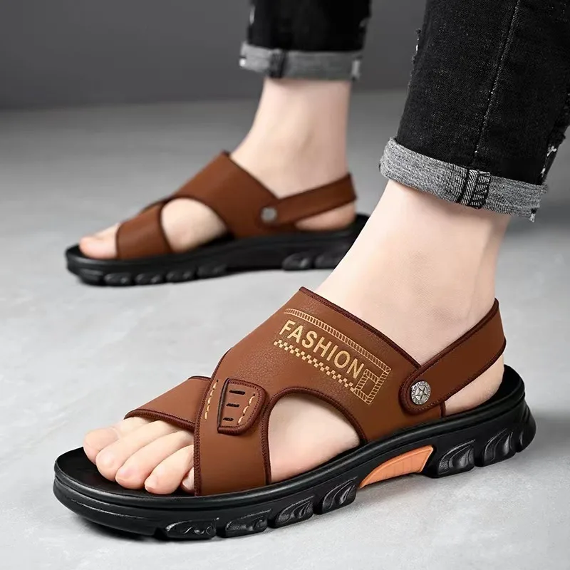Summer Cheap India Pakistan Chappal Leather Flat PU Men Sport Sandals  slippers
