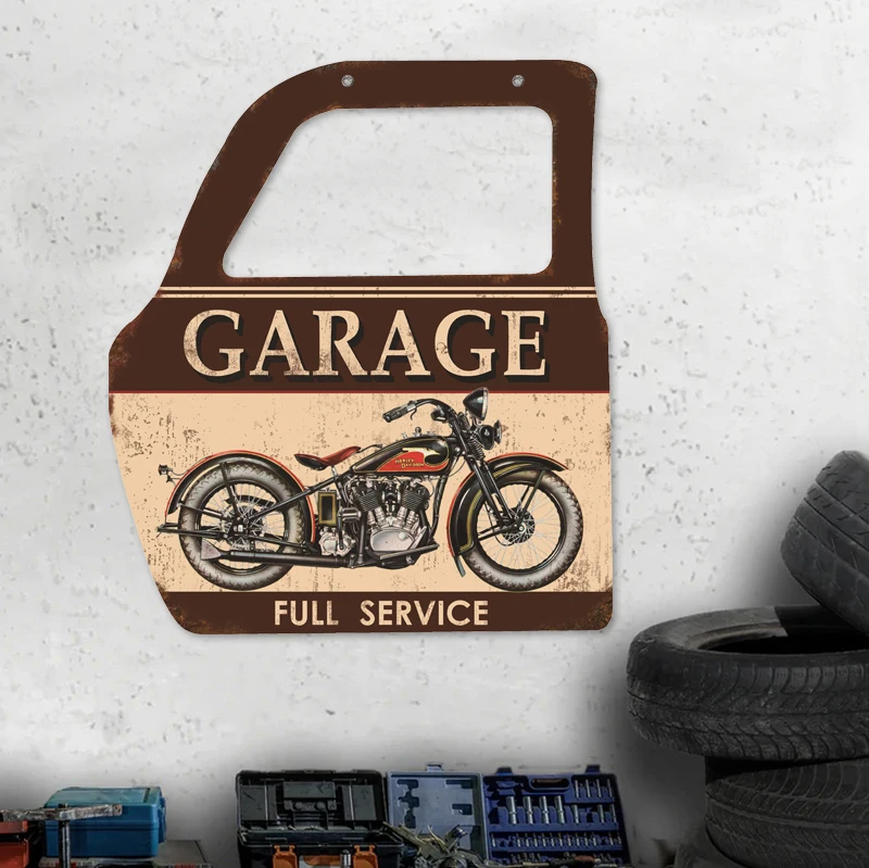 Vintage Motor Garage Metal Sign - Route 66 Collectible