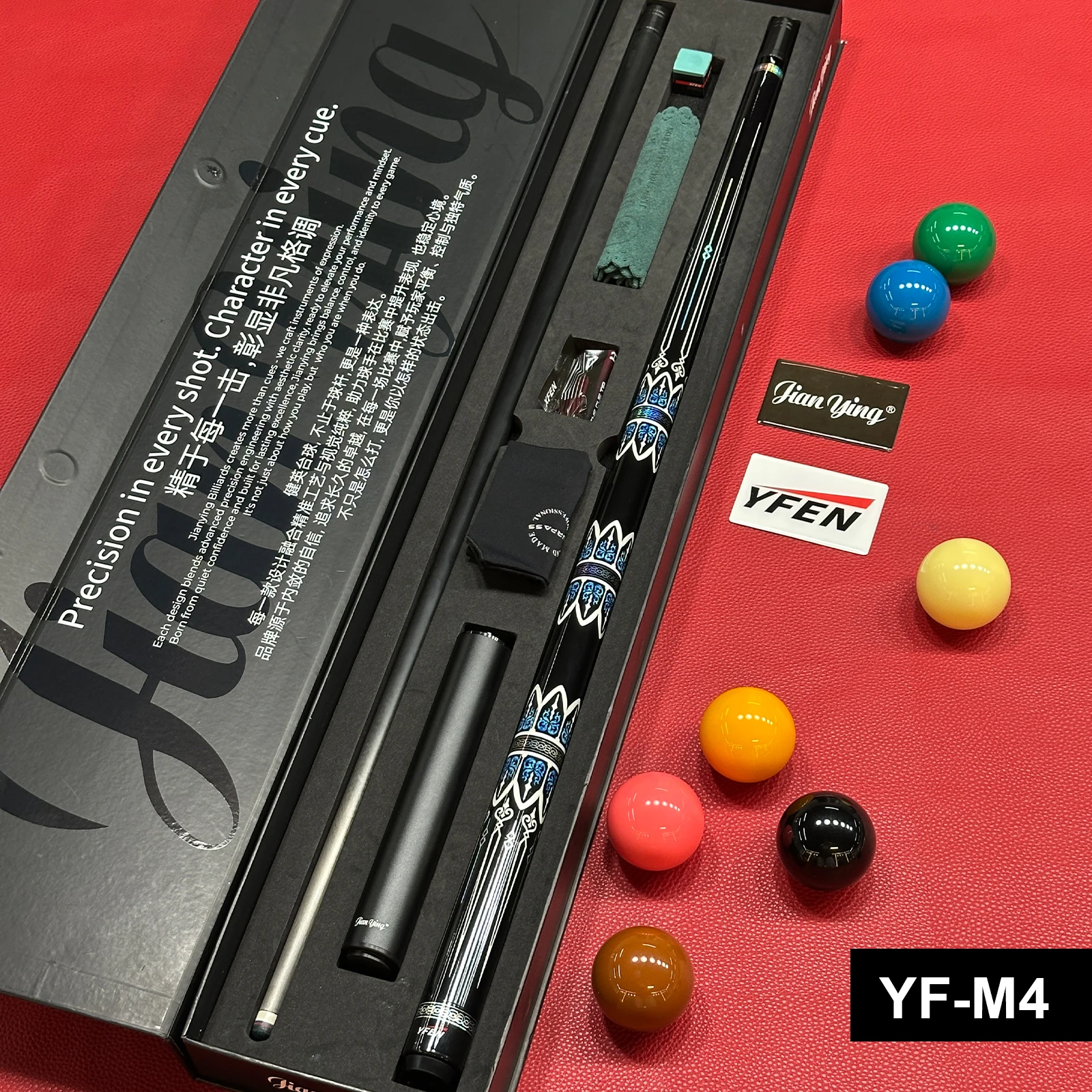 YFEN 18-20oz 3/8-9 YF-M1-4 Radial Pin Joint Phenolic Pool Cue