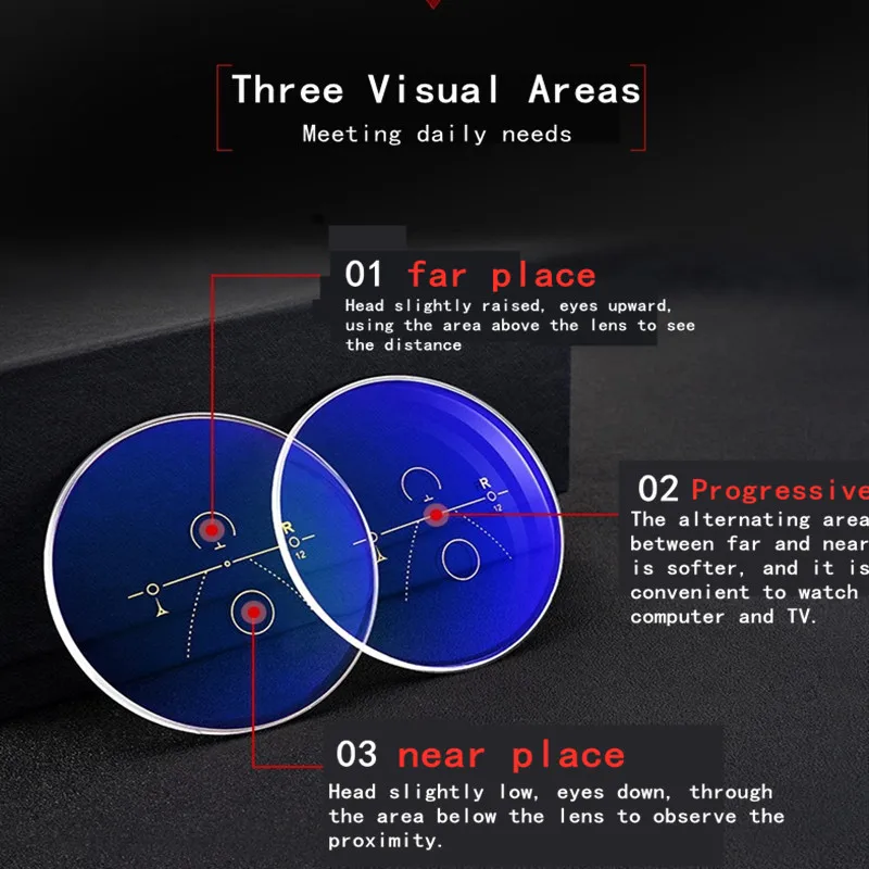 Intelligent Multifocal Progressive Reading Glasses for Men Women Near and Dual-use Anti-Blue Light Automatic Adjustment Eyewear